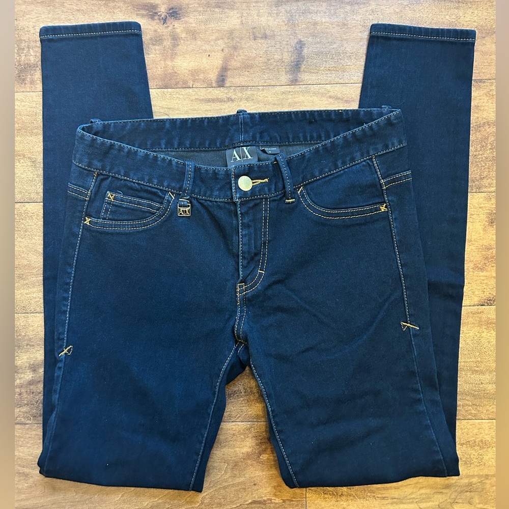 Armani Exchange Navy Skinny Jeans